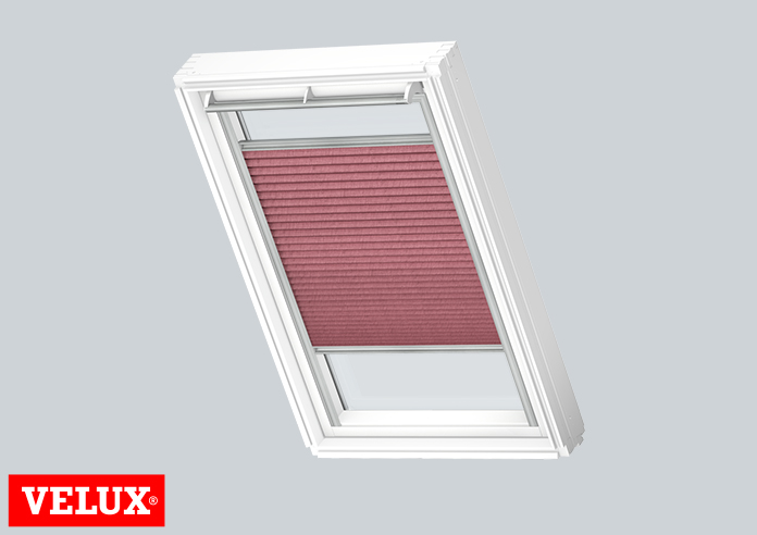 Flying Pleated, 1279 Claret Red - VELUX Loft Blind - Image 3